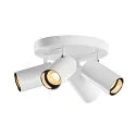 SLV Wand- und Decken-Spot-Rondell ASTO TUBE QUADRUPLE, IP20, zylindrisch, 4-flammig, 4x GU10 max. 10W, weiß