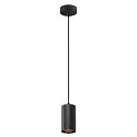 Pendelleuchte ASTO TUBE, IP20, zylindrisch, 1-flammig, 1x GU10 max. 10W, schwarz
