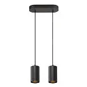 Pendelleuchte ASTO TUBE, IP20, zylindrisch, 2-flammig, 2x GU10 max. 10W, schwarz