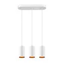 SLV Pendelleuchte ASTO TUBE, IP20, zylindrisch, 3-flammig, 3x GU10 max. 10W, weiß
