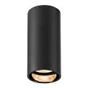 SLV Aufbau-Downlight ASTO TUBE, IP20, zylindrisch, GU10 max. 10W, schwarz