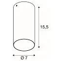 SLV Aufbau-Downlight ASTO TUBE, IP20, zylindrisch, GU10 max. 10W, schwarz