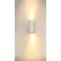 SLV Wandstahler ASTO TUBE, IP20, zylindrisch, 2-flammig, Up&Down, 2x GU10 max. 10W, weiß