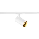 SLV 1-phase spot ASTO TUBE round, cardanic swivelling GU10 IP20, white dimmable