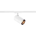 SLV 1-phase spot ASTO TUBE round, cardanic swivelling GU10 IP20, white dimmable