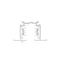 SLV 3-Phasen HV-Einbauschiene S-TRACK PHASE & DALI, IP20, 230V AC, DALI steuerbar, 100cm, weiß