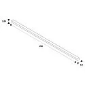 SLV 3-Phasen HV-Einbauschiene S-TRACK PHASE & DALI, IP20, 230V AC, DALI steuerbar, 200cm, schwarz