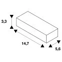 3-phase feeder S-TRACK PHASE & DALI built-in version, DALI controllable, earth right, black