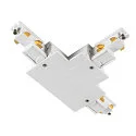 Zubehör für 3-Phasen Einbauschiene S-TRACK PHASE & DALI - T-Verbinder, DALI steuerbar, Erde innen links, weiß