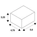 SLV Zubehör für 3-Phasen Einbauschiene S-TRACK PHASE & DALI - Endkappe, Polycarbonat (PC), weiß