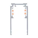 SLV Aufbauschiene TRACK 48V, DALI, tief, 1m, IP20, weiß