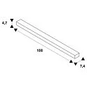 SLV Einbauschiene TRACK 48V, DALI, 1m, IP20, schwarz