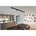 SLV LED Spot IN-LINE 22 TRACK 48V, 95°, 7,3W, CRI90, DALI, opal, IP20, 3000K, 570lm, schwarz/schwarz