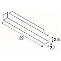 SLV Niedervolt-Strahler IN-LINE 22 DALI - DARKLIGHT REFLECTOR, 48V, 7.3W 4000K 650lm 95°, CRI90, DALI dimmbar, starr, opal, weiß