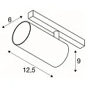 SLV LED Spot NUMINOS® S TRACK 48V, 20°, 16W, CRI90, DALI, IP20, 3000K, 1060lm, weiß/schwarz