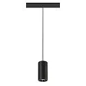 SLV pendant luminaire NUMINOS® S 48V DALI 2 20° for VDU workstation, DALI controllable IP20, black matt dimmable