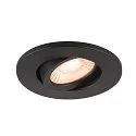 SLV Abdeckung MOVE für LED Einbauleuchte UNIVERSAL DOWNLIGHT PHASE, IP20 (Indoor), rund, schwenkbar, schwarz
