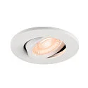 SLV Abdeckung MOVE für LED Einbauleuchte UNIVERSAL DOWNLIGHT PHASE, IP20 (Indoor), rund, schwenkbar, weiß