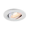 SLV Abdeckung MOVE für LED Einbauleuchte UNIVERSAL DOWNLIGHT PHASE, IP20 (Indoor), rund, schwenkbar, weiß