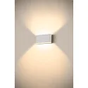 SLV outdoor wall luminaire OVAL 18 WL IP65, white