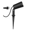 SLV LED Erdspieß-Leuchte SYNA PLANT, IP65 IK06, rund, 6W 3000K 540lm 36°, neigbar, IP-Steckerkabel, schwarz