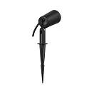 SLV LED Erdspieß-Leuchte SYNA PLANT, IP65 IK06, rund, 6W 3000K 540lm 36°, neigbar, IP-Steckerkabel, schwarz