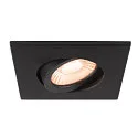 SLV Abdeckung MOVE für LED Einbauleuchte UNIVERSAL DOWNLIGHT PHASE, IP20 (Indoor), quadratisch, schwenkbar, schwarz