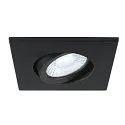 SLV Abdeckung MOVE für LED Einbauleuchte UNIVERSAL DOWNLIGHT PHASE, IP20 (Indoor), quadratisch, schwenkbar, schwarz