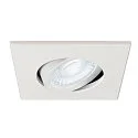 SLV Abdeckung MOVE für LED Einbauleuchte UNIVERSAL DOWNLIGHT PHASE, IP20 (Indoor), quadratisch, schwenkbar, weiß