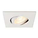 SLV Abdeckung MOVE für LED Einbauleuchte UNIVERSAL DOWNLIGHT PHASE, IP20 (Indoor), quadratisch, schwenkbar, weiß