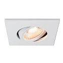 SLV Abdeckung MOVE für LED Einbauleuchte UNIVERSAL DOWNLIGHT PHASE, IP20 (Indoor), quadratisch, schwenkbar, weiß