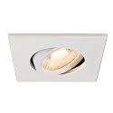 SLV Abdeckung MOVE für LED Einbauleuchte UNIVERSAL DOWNLIGHT PHASE, IP20 (Indoor), quadratisch, schwenkbar, weiß