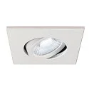 SLV Abdeckung MOVE für LED Einbauleuchte UNIVERSAL DOWNLIGHT PHASE, IP20 (Indoor), quadratisch, schwenkbar, weiß