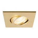 SLV Abdeckung MOVE für LED Einbauleuchte UNIVERSAL DOWNLIGHT PHASE, IP20 (Indoor), quadratisch, schwenkbar, gold matt