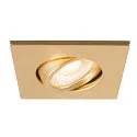 SLV Abdeckung MOVE für LED Einbauleuchte UNIVERSAL DOWNLIGHT PHASE, IP20 (Indoor), quadratisch, schwenkbar, gold matt