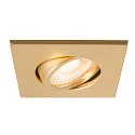 SLV Abdeckung MOVE für LED Einbauleuchte UNIVERSAL DOWNLIGHT PHASE, IP20 (Indoor), quadratisch, schwenkbar, gold matt