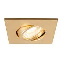 SLV Abdeckung MOVE für LED Einbauleuchte UNIVERSAL DOWNLIGHT PHASE, IP20 (Indoor), quadratisch, schwenkbar, gold matt