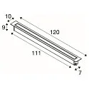 SLV LED Bodeneinbauleuchte DASAR® 1200, IP65/IP67 IK10, 120cm, 34W 3000K 4100lm 19°, DALI dimmbar, befahrbar, edelstahl