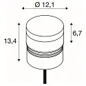 SLV LED Leuchtenkopf M-POL S POLEHEAD, 180°, 10W, 2700K, 700lm, CRI 80, IP65, entblendet, anthrazit