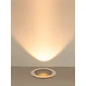 LED Bodeneinbauleuchte DASAR® XL SYM, IP67 IK10, 27W 3000K 2790lm 24°, neigbar, befahrbar, DALI dimmbar, Edelstahl, rund