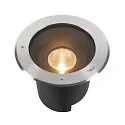 LED Bodeneinbauleuchte DASAR® XL SYM, IP67 IK10, 27W 3000K 2790lm 24°, neigbar, befahrbar, DALI dimmbar, Edelstahl, rund
