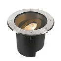 LED Bodeneinbauleuchte DASAR® XL SYM, IP67 IK10, 27W 3000K 2790lm 24°, neigbar, befahrbar, DALI dimmbar, Edelstahl, rund
