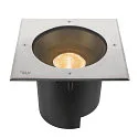 SLV floor recessed luminaire DASAR® XL square, swivelling, DALI controllable, passable IP65 / IP67, stainless steel dimmable