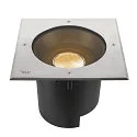 SLV floor recessed luminaire DASAR® XL square, swivelling, DALI controllable, passable IP65 / IP67, stainless steel dimmable