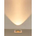 SLV LED Bodeneinbauleuchte DASAR® L SYM, IP67 IK10, 19W 3000K 1950lm 24°, neigbar, befahrbar, DALI, Edelstahl, eckig
