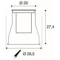 SLV LED Bodeneinbauleuchte DASAR® L SYM, IP67 IK10, 19W 3000K 1950lm 24°, neigbar, befahrbar, DALI, Edelstahl, eckig