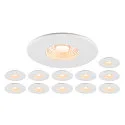 ceiling recessed luminaire UNIVERSAL DOWNLIGHT PHASE set of 12 IP20 / IP65, white dimmable