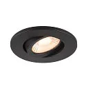 SLV LED Deckeneinbauleuchte UNIVERSAL DOWNLIGHT MOVE PHASE Set, 12x 1007090 und 1007091 Abdeckung, 38°, 8W, UGR, schwarz