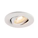 SLV ceiling recessed luminaire UNIVERSAL DOWNLIGHT MOVE PHASE swivelling, set of 12 IP20, white dimmable