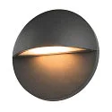 SLV LED Außenwandleuchte LID II SINGLE, IP65 IK02, Ø 22cm, 15W 2700/3000K (CCT Switch) 1500lm 100°, dimmbar, starr, anthrazit